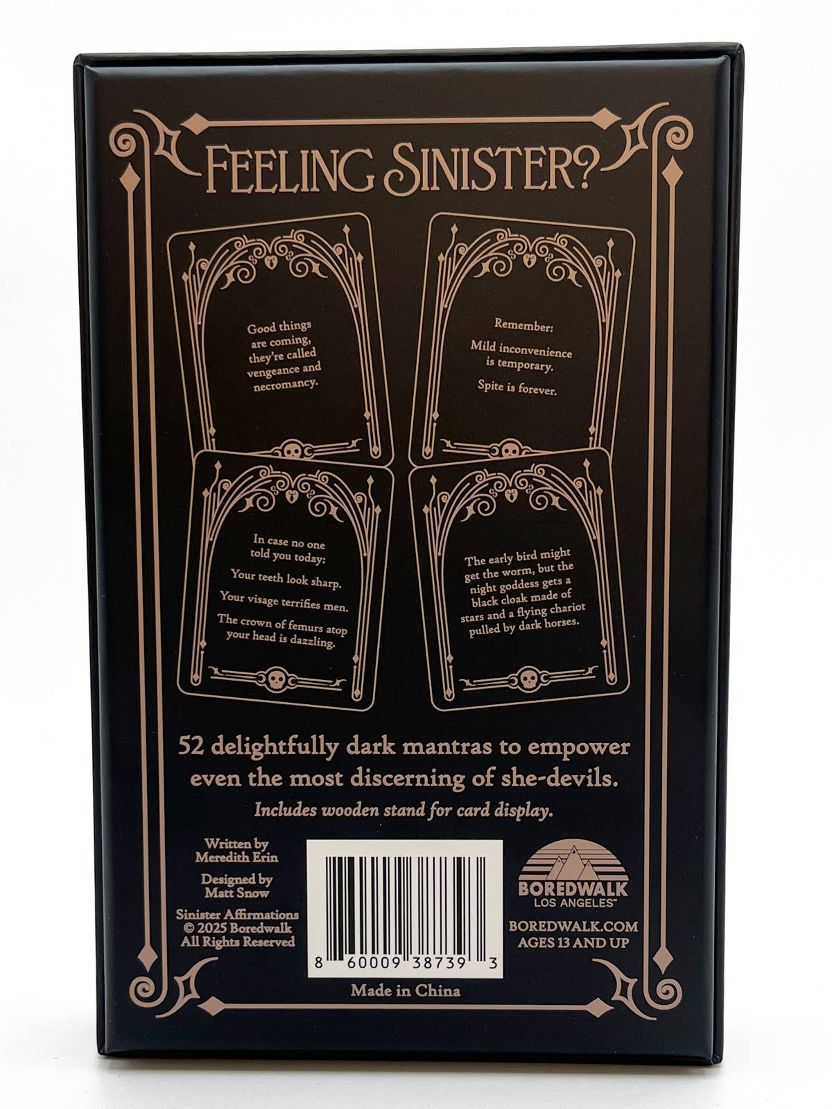 Sinister Affirmations: Mantras for Formidable Women Affirmation Cards