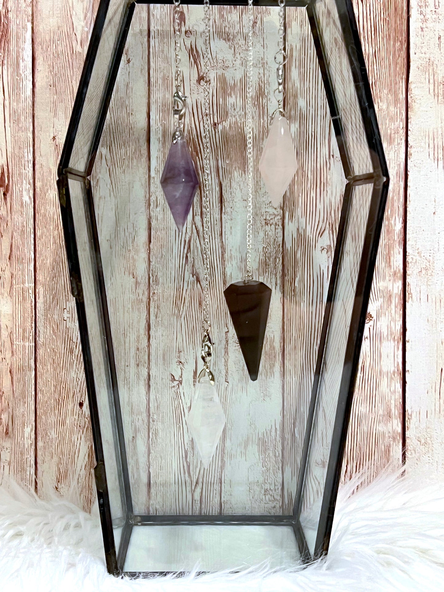 Crystal Pendulum || Rose Quartz, Obsidian, Clear Quartz, Amethyst image 0