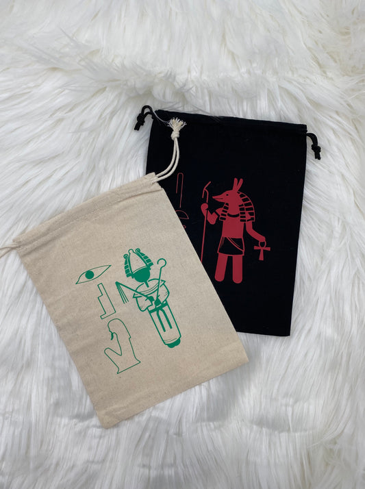 Egyptian Deity Custom Bags || Tarot, Oracle, Osteomancy, Divination, and More!