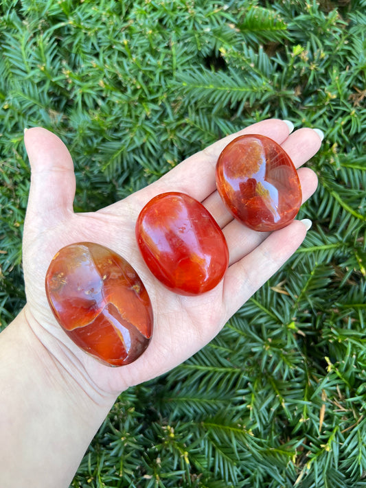 Carnelian Palm Stones || Intuitively Selected Palm Stones