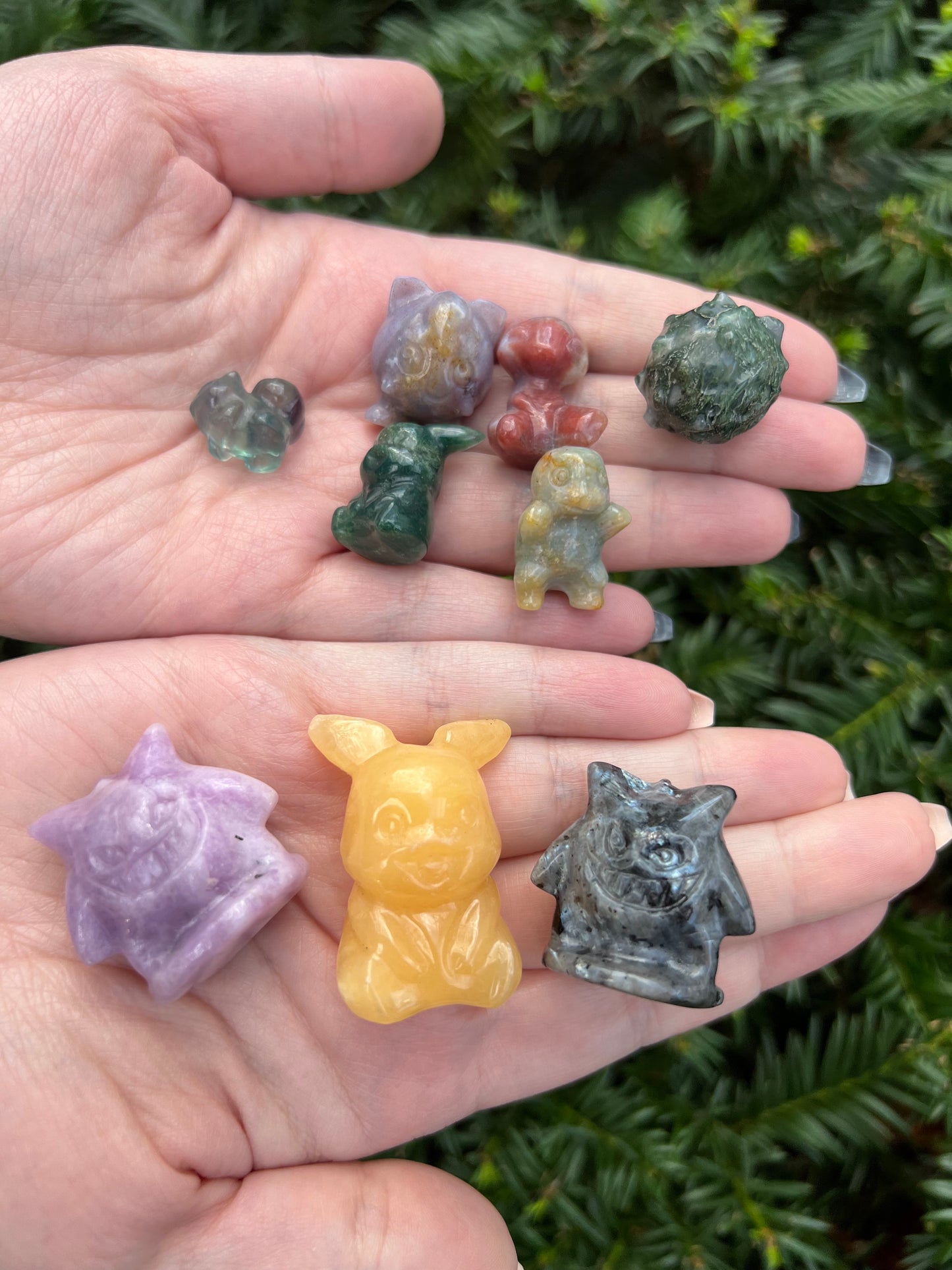 Pokemon Crystal Bundle || Ocean Jasper, Moss Agate, Lepidolite, and more!