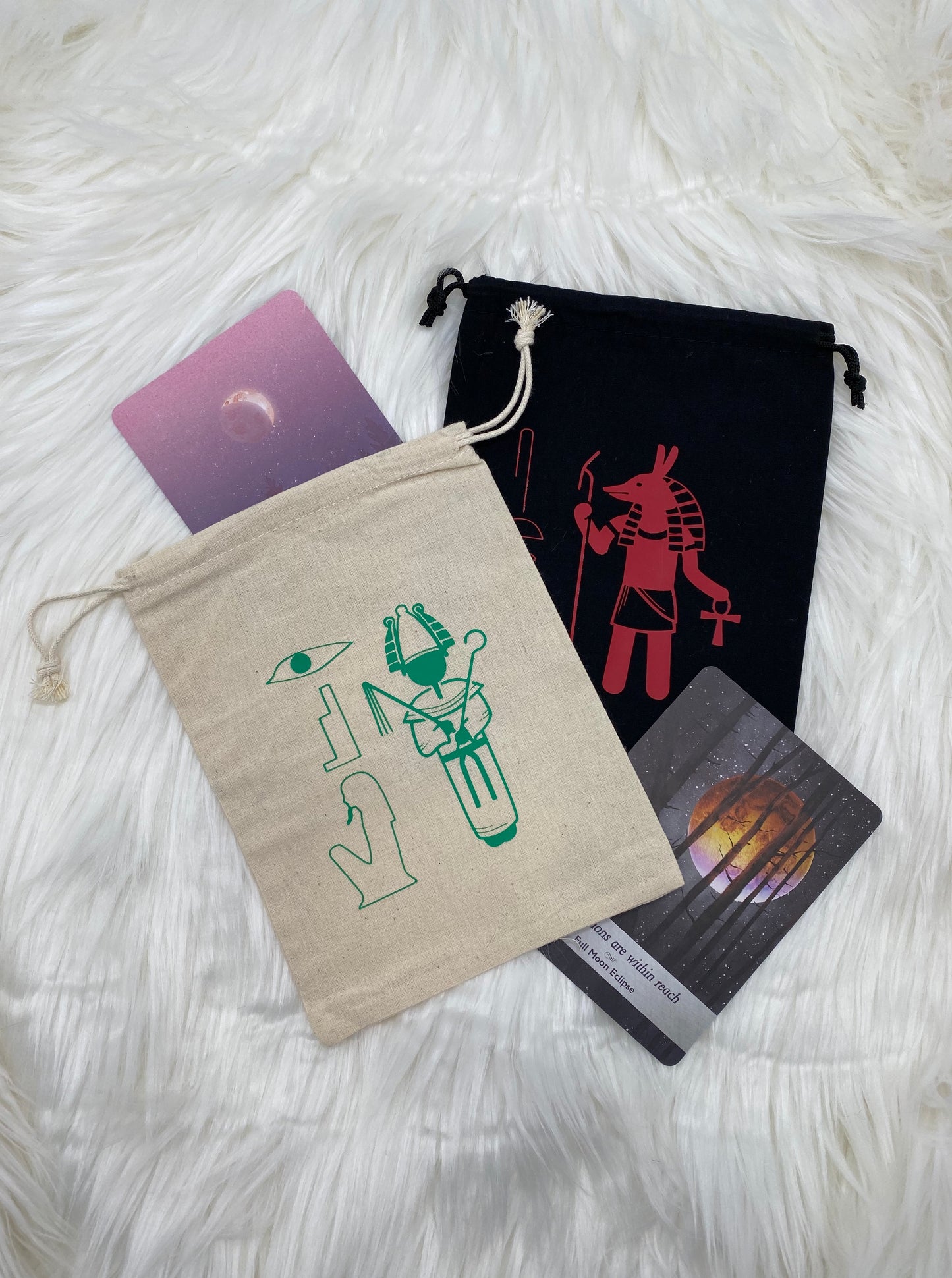 Egyptian Deity Custom Bags || Tarot, Oracle, Osteomancy, Divination, and More!