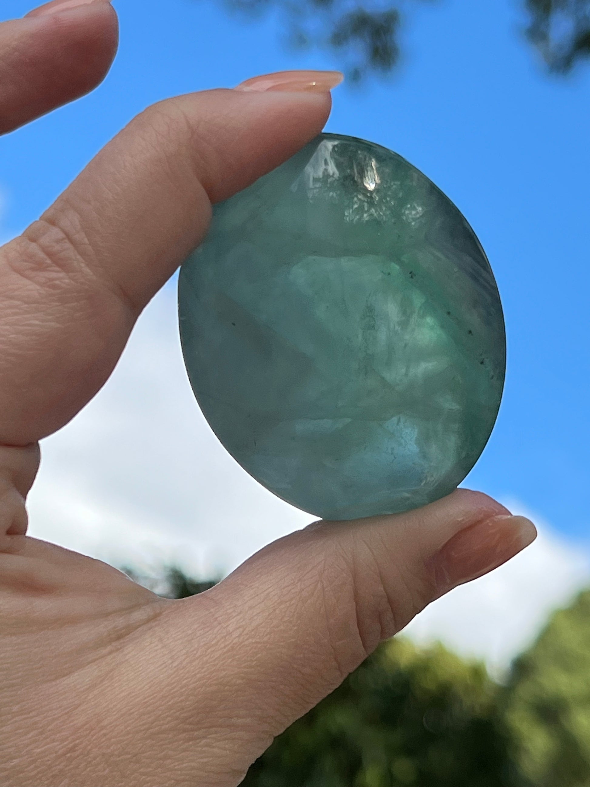 Rainbow Fluorite Palm Stones || Choose Your Fluorite Color Palmstone! image 3