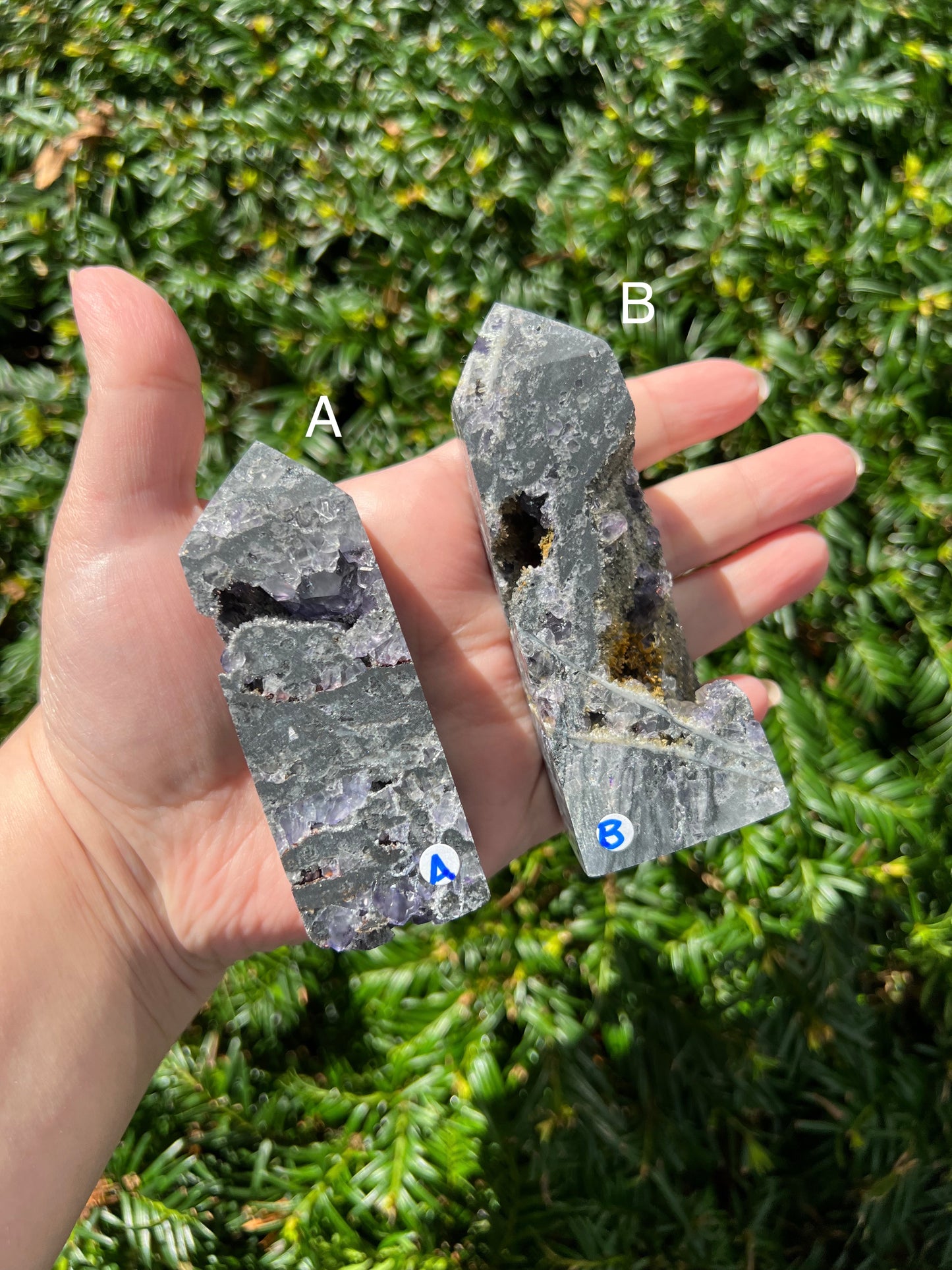 Sphalerite & Purple Fluorite Towers || Choose Your Own Crystal!