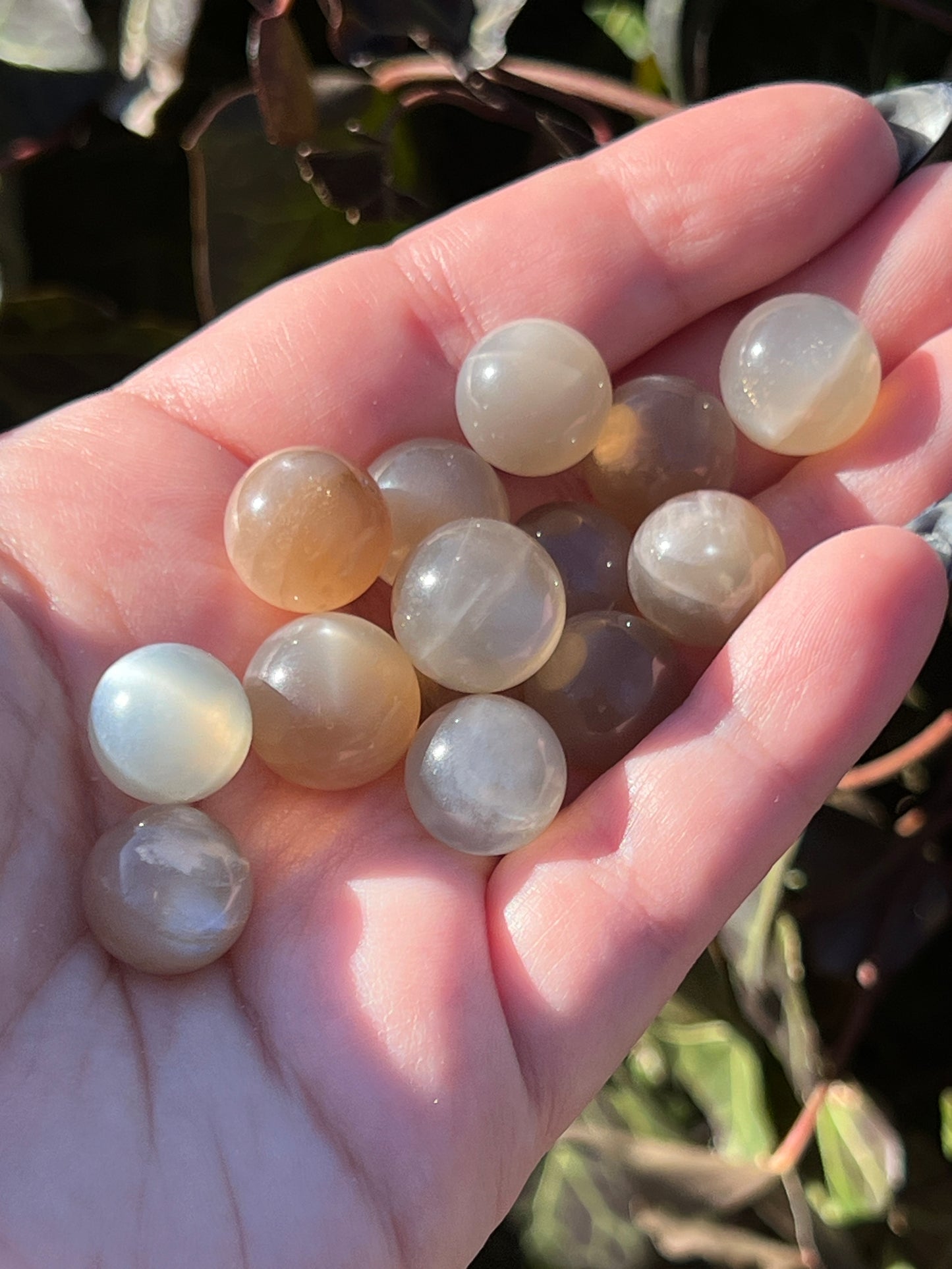 Sunstone Moonstone Mini Spheres image 1