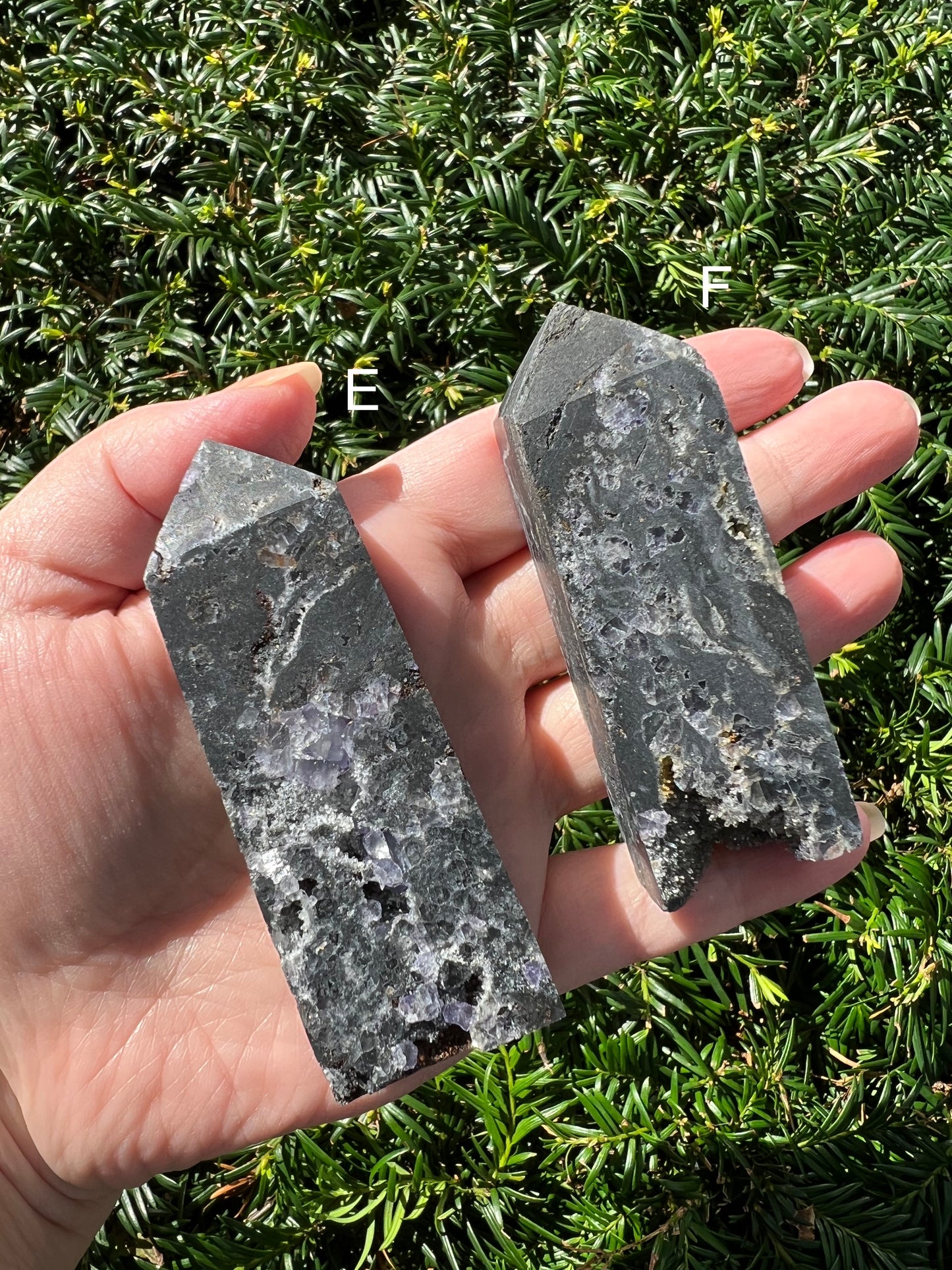 Sphalerite & Purple Fluorite Towers || Choose Your Own Crystal!