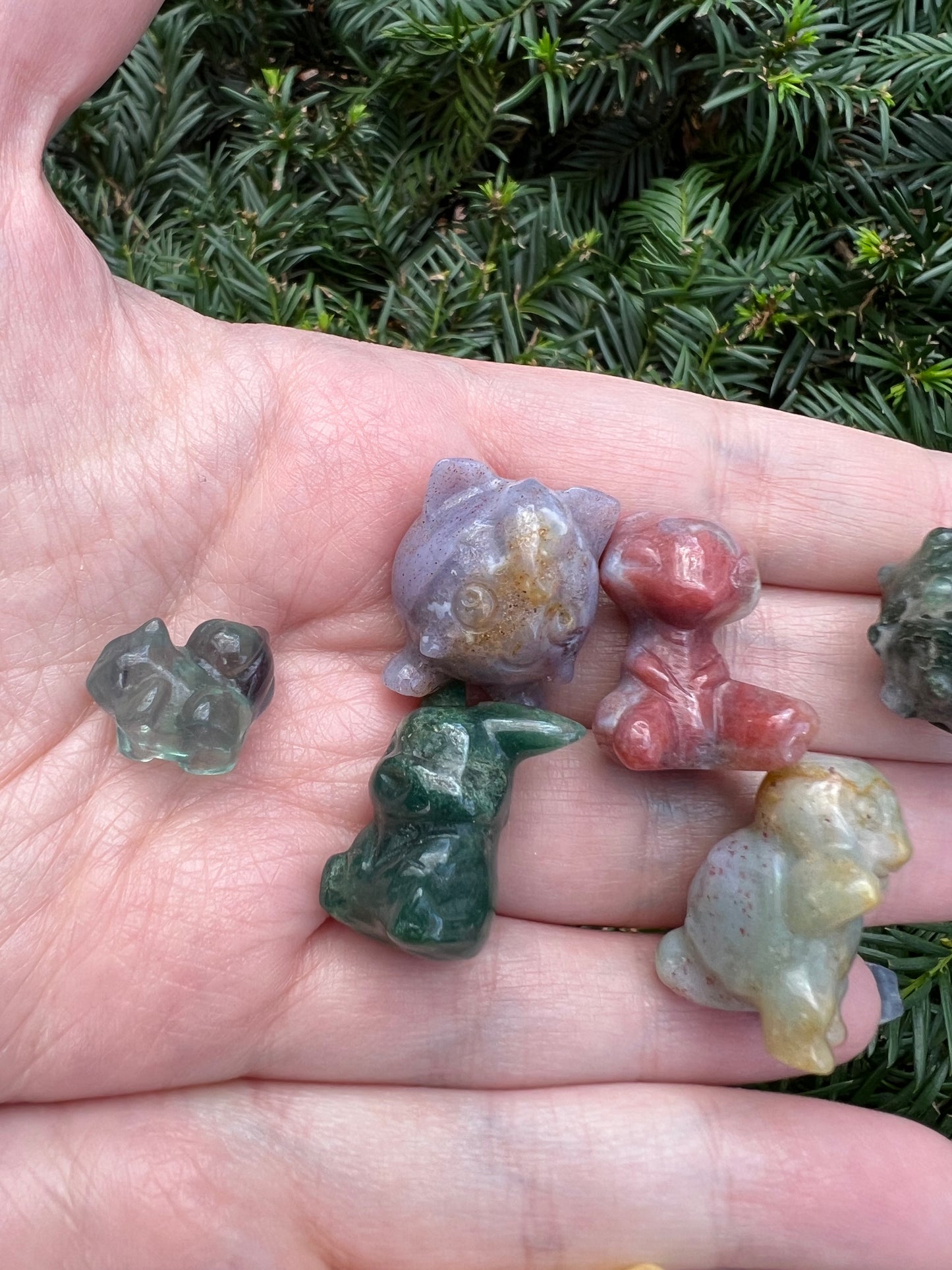 Pokemon Crystal Bundle || Ocean Jasper, Moss Agate, Lepidolite, and more!