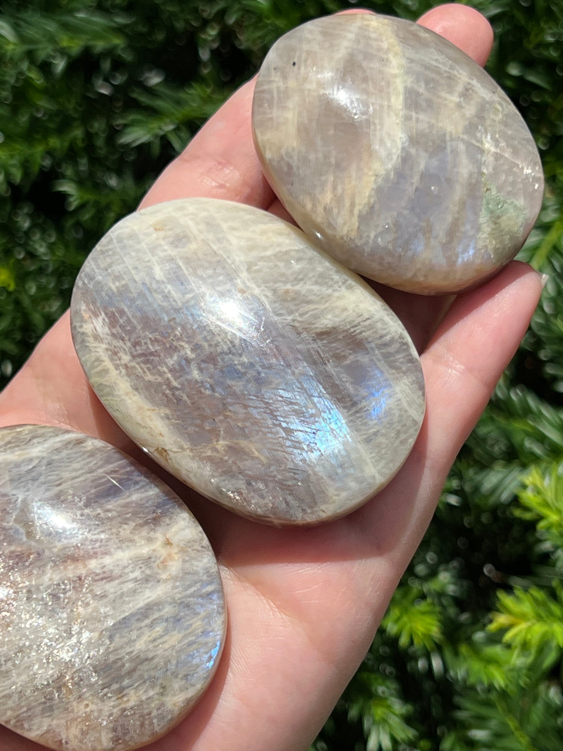 Sunstone Moonstone Palm Stones image 3