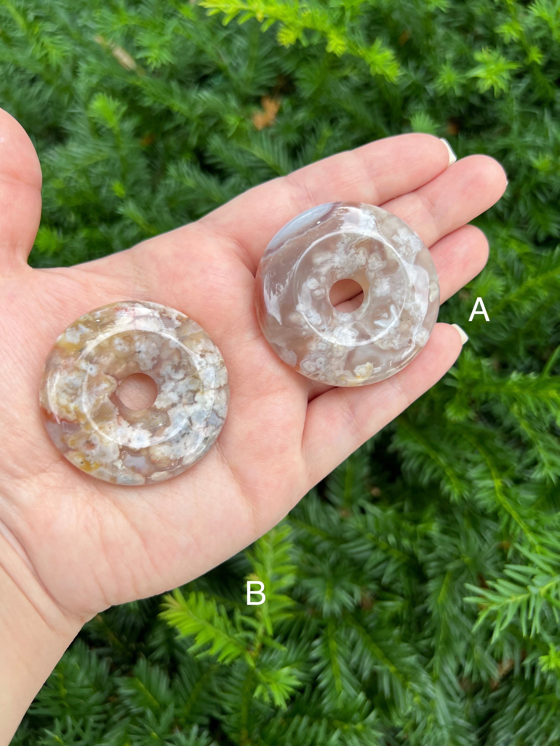 Flower Agate Donuts || Choose Your Own Crystal! image 1