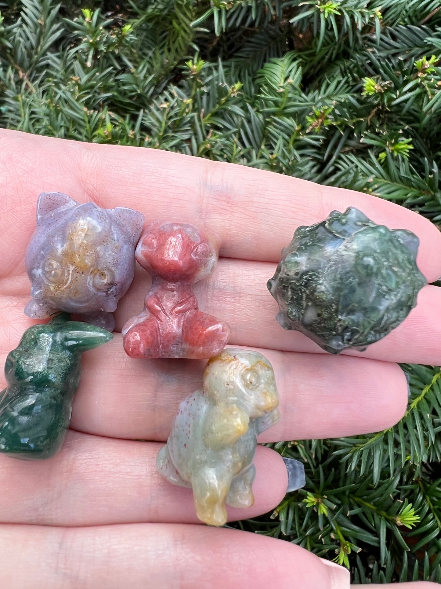 Pokemon Crystal Bundle || Ocean Jasper, Moss Agate, Lepidolite, and more!