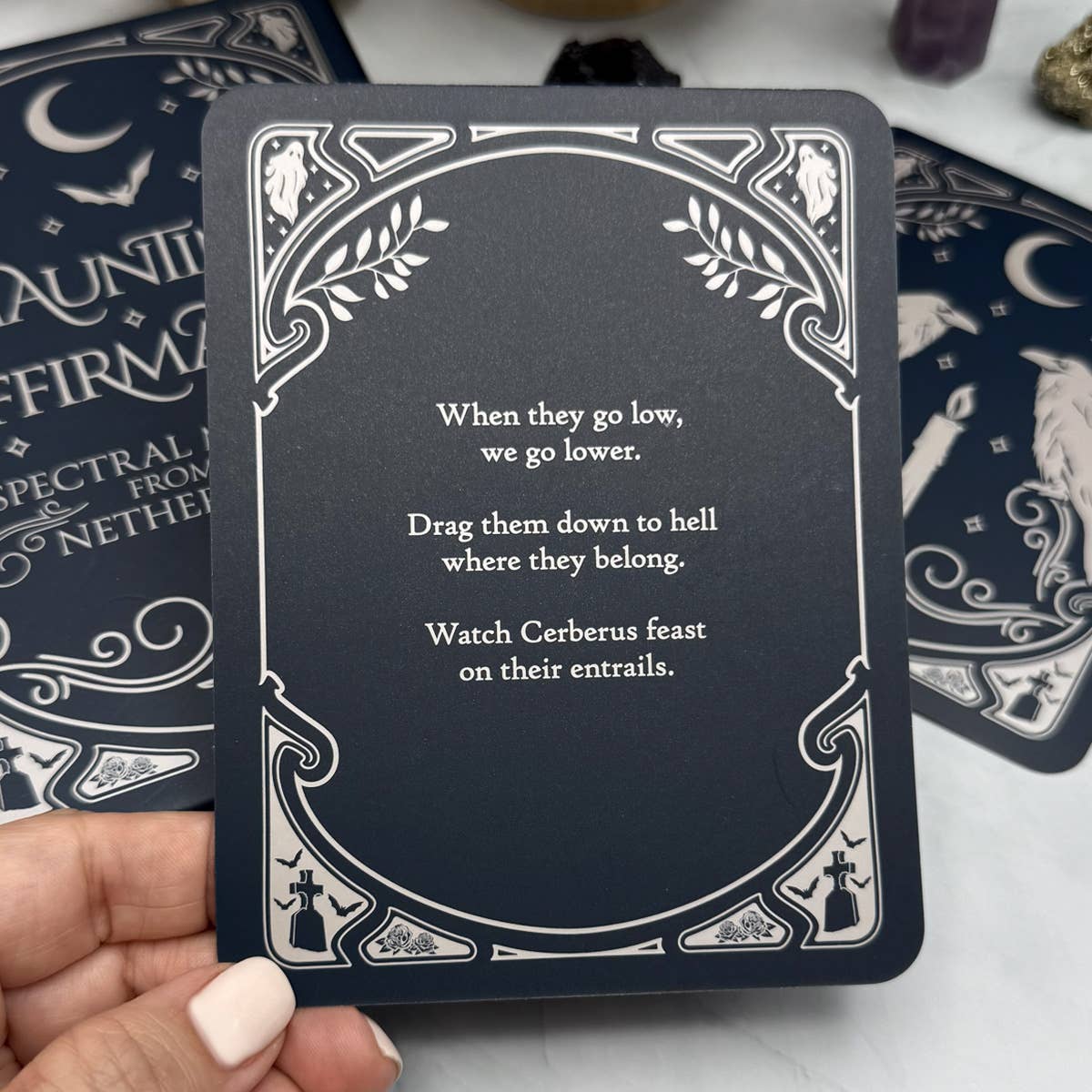 Haunting Affirmations: Spectral Mantras from the Netherworld Affmirmation Cards