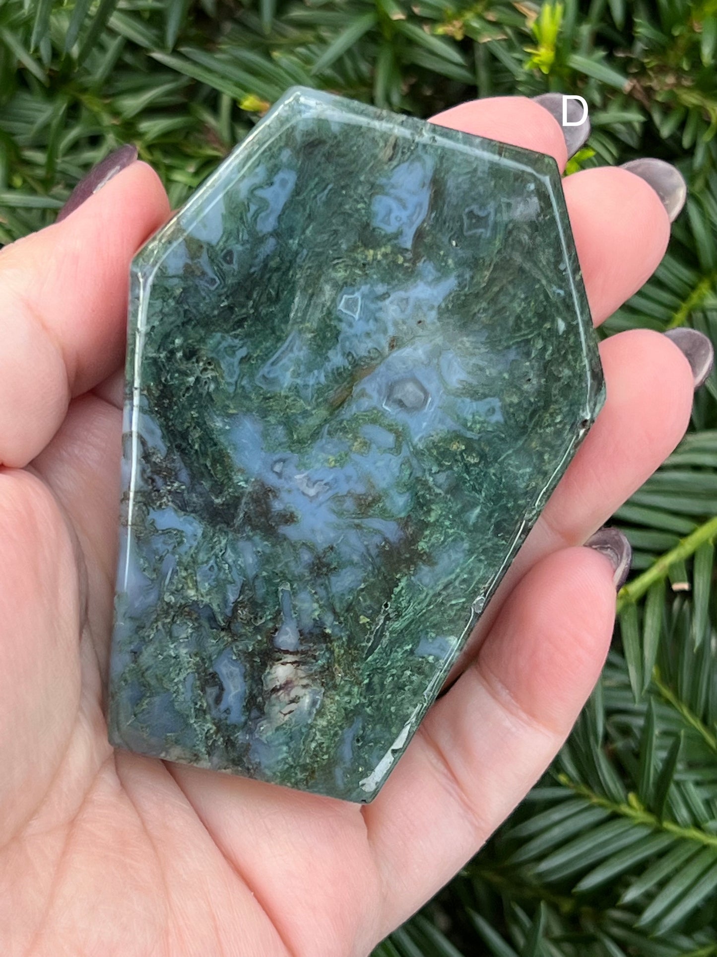 Moss Agate Coffin Bowls || Choose Your Own Crystal!