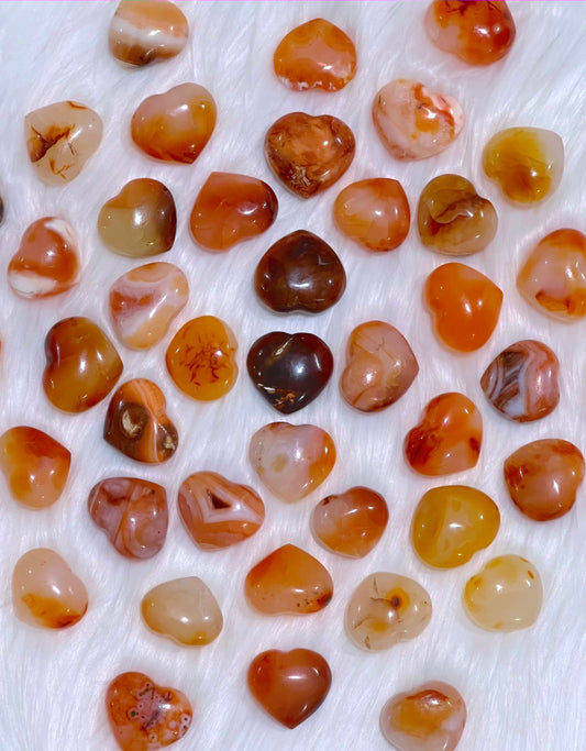 Carnelian Hearts || Intuitively Selected Carnelian Heart Pocket Stones