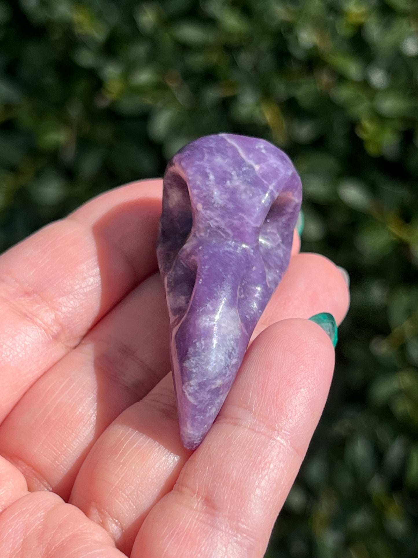 Lepidolite Crow Skull || Intuitively Selected Crystals