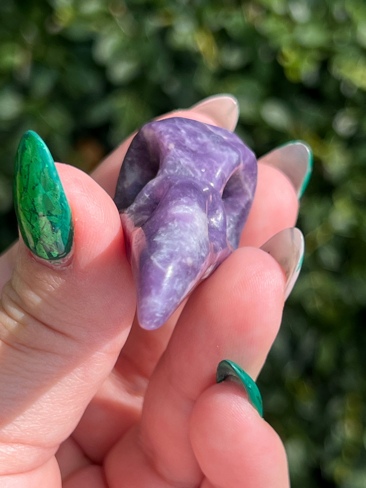 Lepidolite Crow Skull || Intuitively Selected Crystals