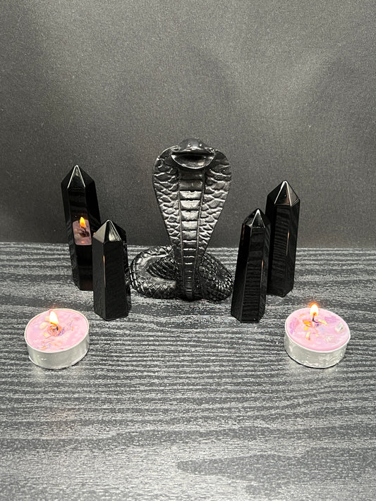 Black Cobra Statue - Uraeus or Wadjet - Made in Egypt