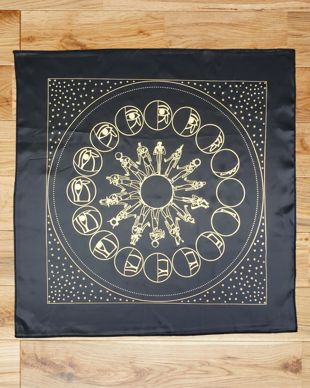 Egyptian Lunar Phase Altar Cloth/Scarf - Made in Egypt
