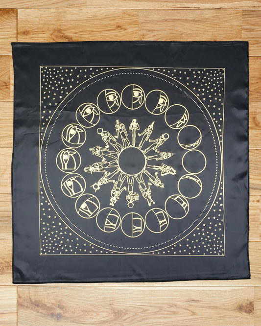 Egyptian Lunar Phase Altar Cloth/Scarf - Made in Egypt