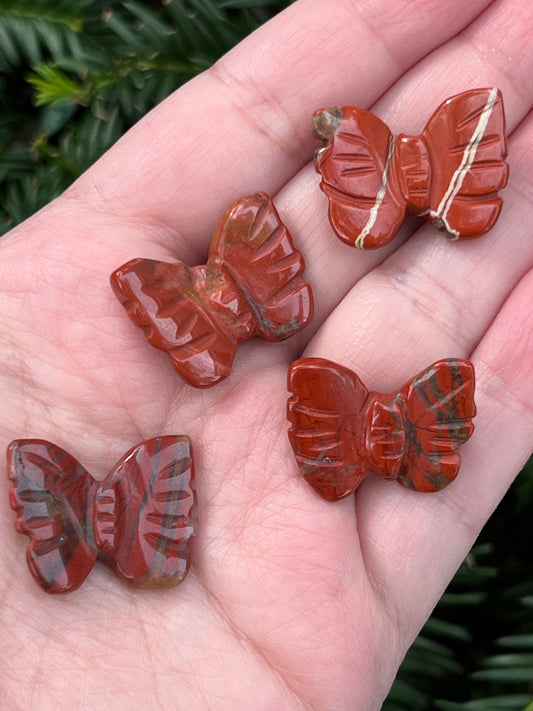 Red Jasper Butterfly || Intuitively Selected Crystal Carving image 0